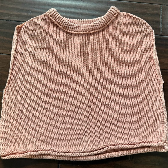 Free People Crewneck Sweater Vest in Blush Pink M - Picture 2 of 3